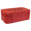 7 1/2" X 4 1/2" Red Laserable Leatherette Jewelry Box