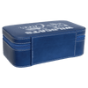 7 1/2" X 4 1/2" Blue/Silver Laserable Leatherette Jewelry Box