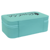 7 1/2" X 4 1/2" Teal Laserable Leatherette Jewelry Box