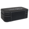 7 1/2" X 4 1/2" Black/Silver Laserable Leatherette Jewelry Box