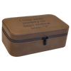 7 1/2" X 4 1/2" Dark Brown Laserable Leatherette