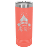 Polar Camel 22 oz. Coral Skinny Tumbler with Slider Lid