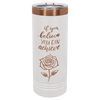 Polar Camel 22 oz. White/Rose Gold Skinny Tumbler
