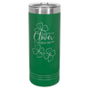 Polar Camel 22 oz. Green Skinny Tumbler with Slider Lid