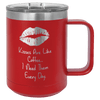 Polar Camel 15 oz. Red Vacuum Insulated Mug with Slider Lid