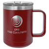 Polar Camel 15 oz. Maroon Vacuum Insulated Mug with Slider Lid