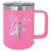 Polar Camel 15 oz. Pink Vacuum Insulated Mug with Slider Lid