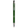 Aluminum  Laserable Pen Green with Silver Trim