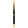 Laserable Leatherette Pen Black/Gold