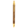 Laserable Leatherette Pen Rustic/Gold
