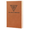 Laserable Leatherette Journal with Lined Notepad 5 1/4" x 8 1/4" Rawhide