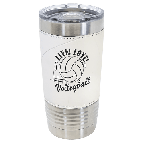 20 oz. Polar Camel Leatherette Volleyball Tumbler with Slider Lid