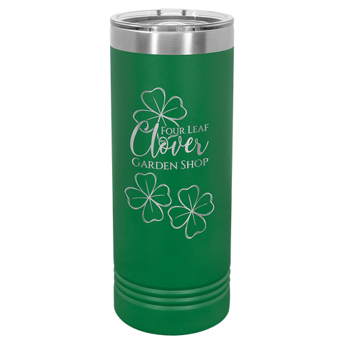 22 oz. Polar Camel Green Skinny Tumbler with Slider Lid