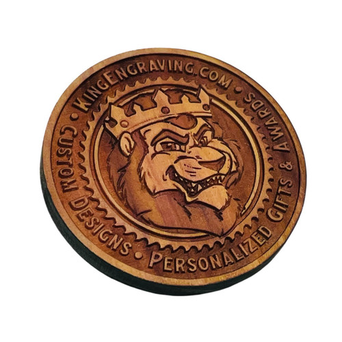 Personalized Wooden Coin - Challenge Coin - 1 3/4" Diameter