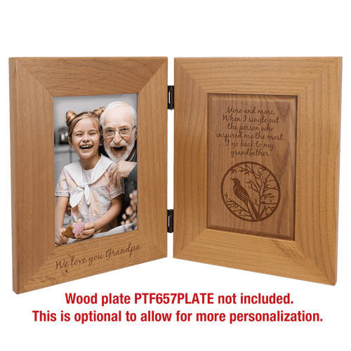 5" x 7" Genuine Red Alder Dual Picture Frame
