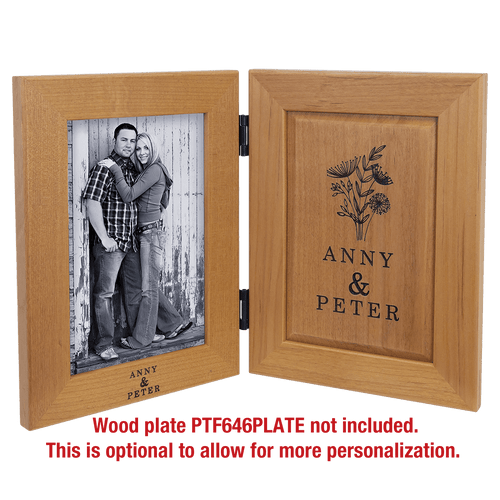 4" x 6" Genuine Red Alder Dual Picture Frame