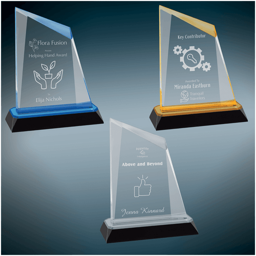 7 3/4" Gold Peak Diamond Corner Base Impress Acrylic