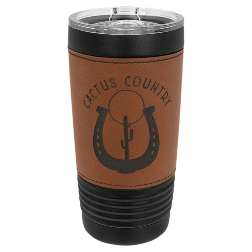 Polar Camel 20 oz. Ringneck Tumbler - Black with Rawhide