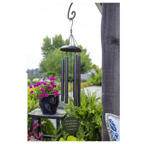 36" Black Powder Coated Aluminum Wind Chime