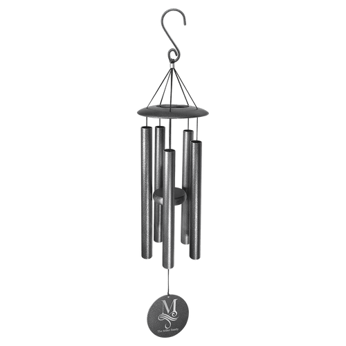 30" Black Powder Coated Aluminum Wind Chime