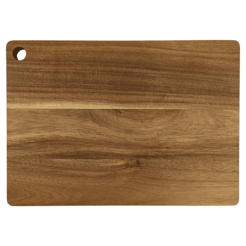 13 3/4" x 9 3/4" Acacia Cutting Board with Drip Ring and Corner Hole