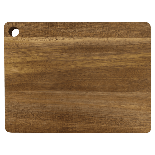 11 1/2" x 8 3/4" Acacia Cutting Board with Drip Ring and Corner Hole
