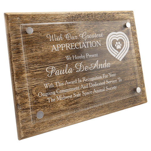Barnwood Floating Acrylic Plaque 9" x 12"