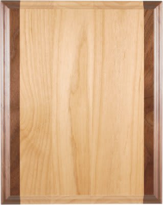 Genuine Red Alder & Genuine Walnut Plaque 9" x 12"