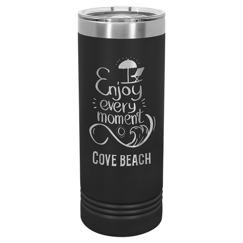 Polar Camel 22 oz. Black Skinny Tumbler with Slider Lid