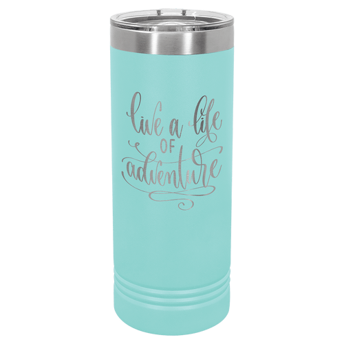 Polar Camel 22 oz. Teal Skinny Tumbler with Slider Lid