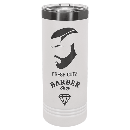Polar Camel 22 oz. White/Ghost Black Skinny Tumbler