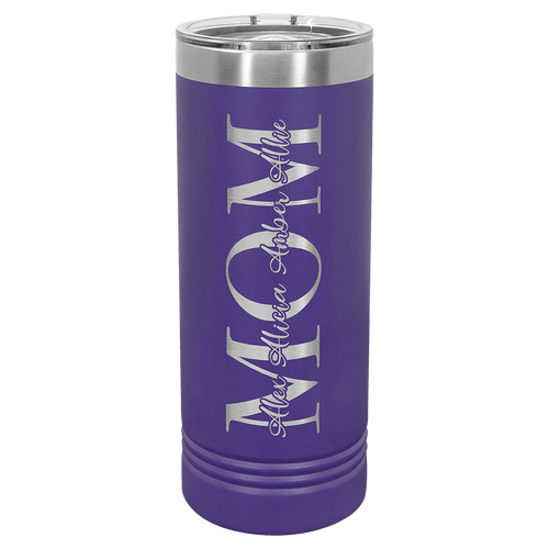 Polar Camel 22 oz. Purple Skinny Tumbler with Slider Lid