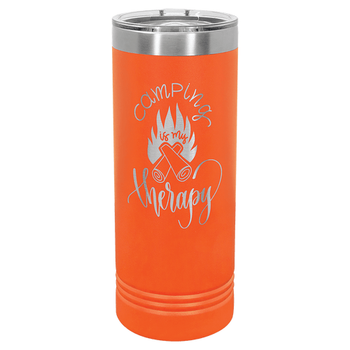 Polar Camel 22 oz. Orange Skinny Tumbler with Slider Lid
