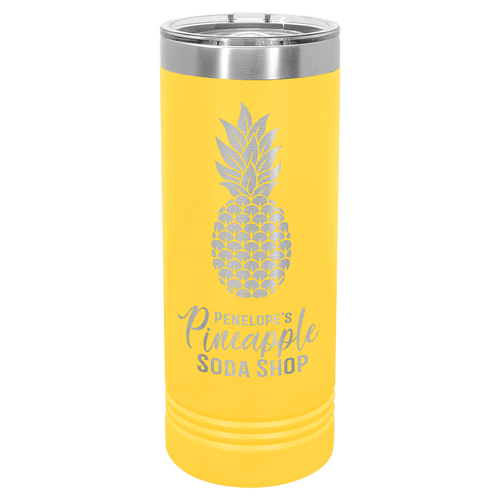 Polar Camel 22 oz. Yellow Skinny Tumbler with Slider Lid