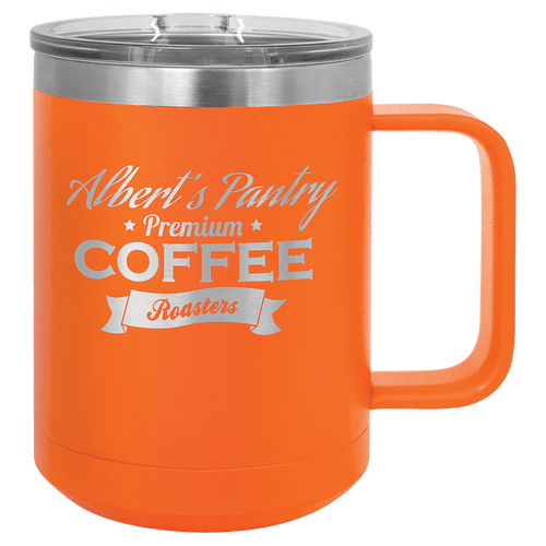 Polar Camel 15 oz. Orange Vacuum Insulated Mug with Slider Lid