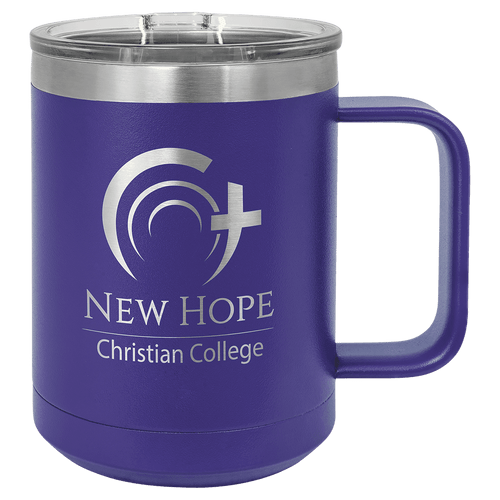 Polar Camel 15 oz. Purple Vacuum Insulated Mug with Slider Lid