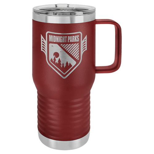 Polar Camel 20 oz. Maroon Vacuum Insulated Travel Mug with Slider Lid