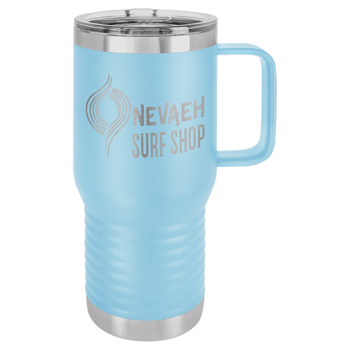 Polar Camel 20 oz. Light Blue Vacuum Insulated Travel Mug with Slider Lid