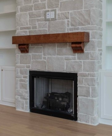 Rustic Style Mantel with Corbels