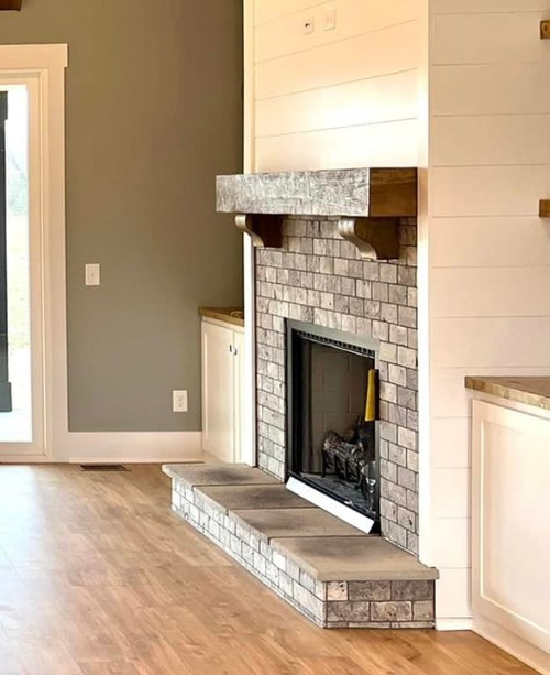 Rustic Style Mantel with Corbels