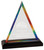 Triangle Impress Acrylic Award 7 3/4" Rainbow 