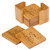 Bamboo Square 3 3/4" 6-Coaster Set with Holder