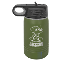 12 oz. Polar Camel Olive Green Water Bottle