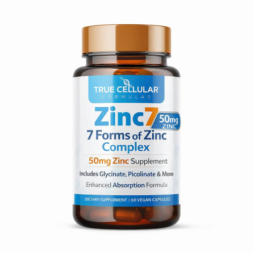 Zinc7: 7-in-1 Zinc Complex 50mg - Maximum Absorption for Immune Defense, Deep Sleep & All-Day Energy | Hormone Balance, Mental Focus & Metabolism Support | 60 Vegan Capsules