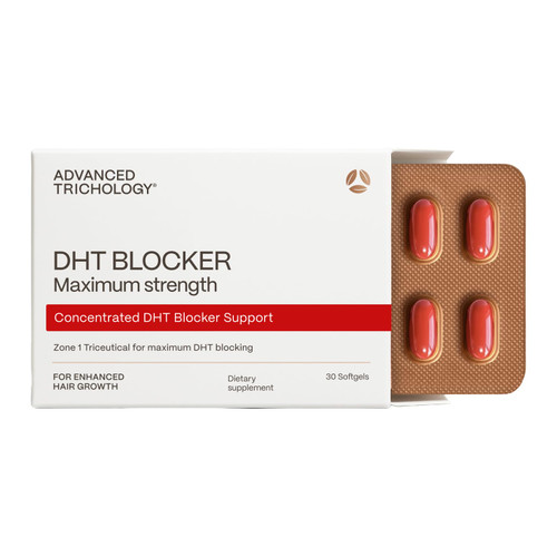 Advanced Trichology DHT Blocker Maximum Strength | Hair Growth Supplement with Saw Palmetto & Pumpkin Seed Oil for Women & Men | Trichologist-Developed | 30 Day Supply