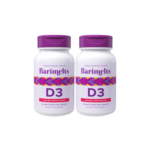 BariMelts Vitamin D3 5000 IU, 180 Fast-Dissolving Tablets (6-Month Supply), Bariatric Vitamins for Women, Natural Apple Flavor​