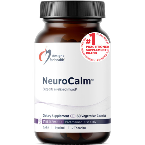 Designs for Health NeuroCalm - Supports Mood & Stress Relief with GABA, Inositol, L-Theanine, 5HTP, Vitamin B12 and B6, Taurine, Chamomile, Magnesium, and PharmaGABA - Gluten Free, Vegan (60 Capsules)