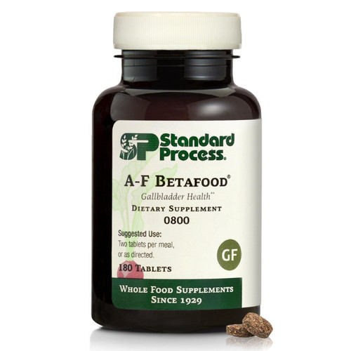 Standard Process A-F Betafood - Support Gallbladder Health & Liver Care - Aids Lipid Metabolism & Bowel Functioning with Vitamins A & B6 - Gluten-Free, Non-Dairy & Non-Soy - 180 Tablets (90 Servings)