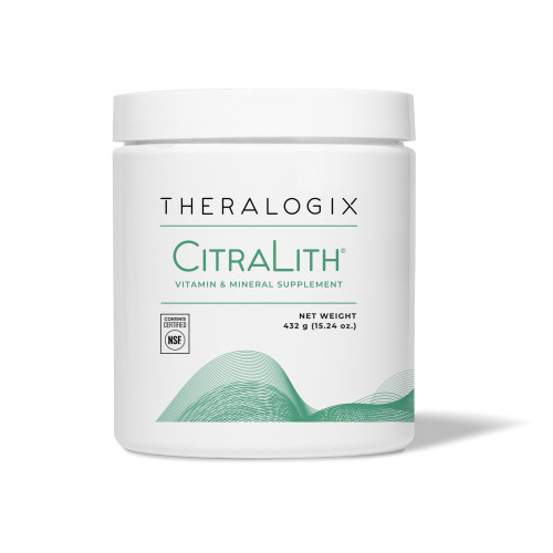 Theralogix CitraLith Vitamin & Mineral Supplement - 90-Day Supply - Kidney Health Support for Healthy Kidney Function - Includes Magnesium, Sodium, Potassium & Vitamin B6 - NSF Certified - 432 Grams