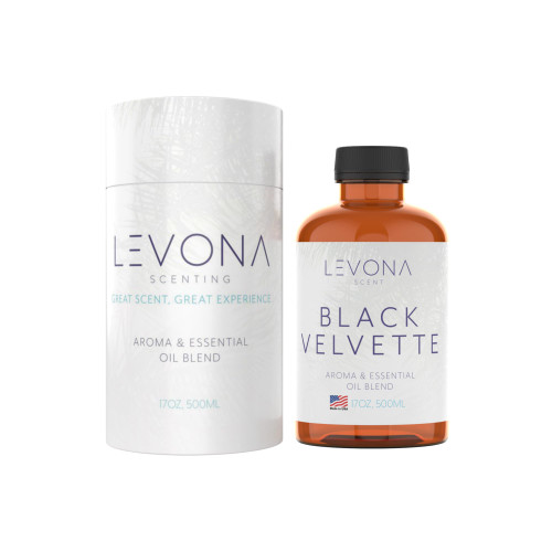 Levona Scent Essential Oil - Fresh Aroma for Home, Office, Hotel & Spa, Perfect in Humidifiers and Diffusers, Luxury Fragrance, with Fir Needle & Salty Sea Air Notes - 500ml/ 17 fl oz, Black Velvette